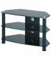 Black 3 TieTV Stand with Glossy Glass